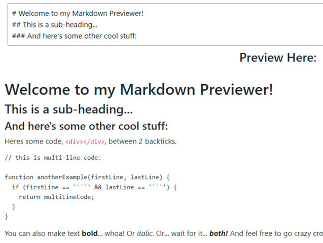 Markdown Previewer